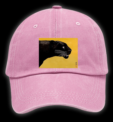 Toshi Yoshida Black Panther Vintage Washed 100% Cotton Baseball Hat - TheDrunkShark