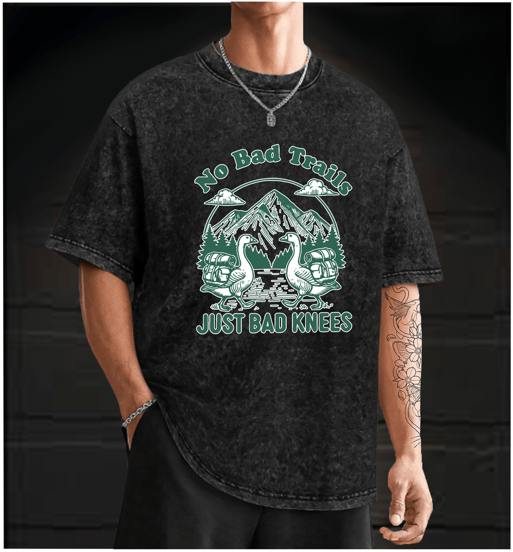 Trail Goose Adventure Vintage Washed 100% Cotton T-Shirt - TheDrunkShark