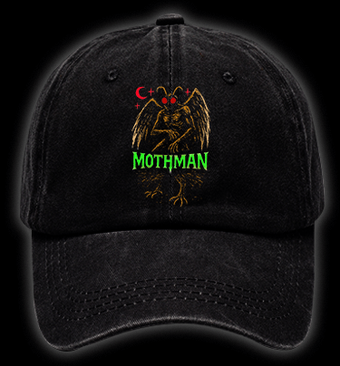 Urban Legend Mothman Vintage Washed 100% Cotton Baseball Hat - TheDrunkShark