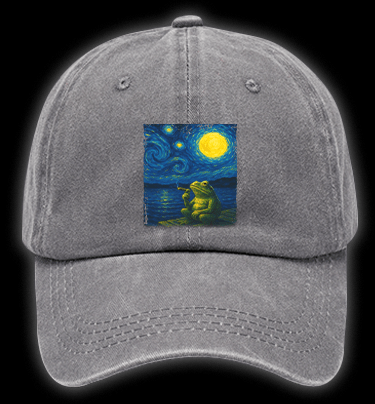 Van Croak's Night Vintage Washed 100% Cotton Baseball Hat - TheDrunkShark
