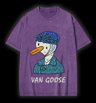 Van Gogh Goose Vintage Washed 100% Cotton T-Shirt - TheDrunkShark