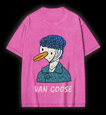 Van Gogh Goose Vintage Washed 100% Cotton T-Shirt - TheDrunkShark