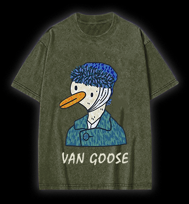 Van Gogh Goose Vintage Washed 100% Cotton T-Shirt - TheDrunkShark