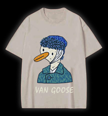 Van Gogh Goose Vintage Washed 100% Cotton T-Shirt - TheDrunkShark