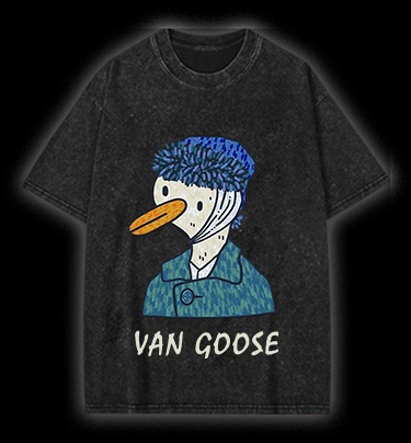 Van Gogh Goose Vintage Washed 100% Cotton T-Shirt - TheDrunkShark