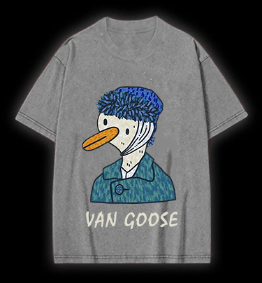 Van Gogh Goose Vintage Washed 100% Cotton T-Shirt - TheDrunkShark