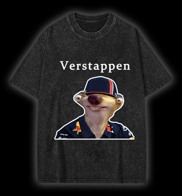  Verstappen  Vintage Washed 100% Cotton T-Shirt - TheDrunkShark