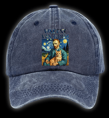 Vincent Van Gogh Creative Design Vintage Washed 100% Cotton Baseball Hat - TheDrunkShark