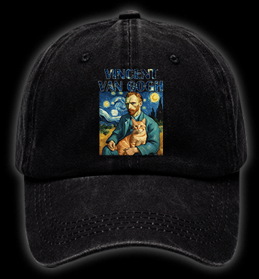 Vincent Van Gogh Creative Design Vintage Washed 100% Cotton Baseball Hat - TheDrunkShark