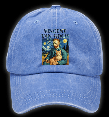 Vincent Van Gogh Creative Design Vintage Washed 100% Cotton Baseball Hat - TheDrunkShark