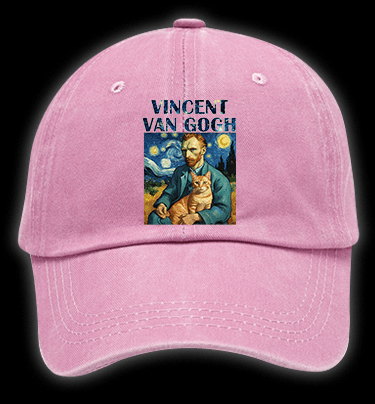 Vincent Van Gogh Creative Design Vintage Washed 100% Cotton Baseball Hat - TheDrunkShark