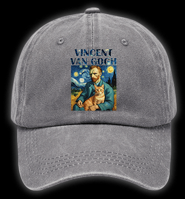 Vincent Van Gogh Creative Design Vintage Washed 100% Cotton Baseball Hat - TheDrunkShark