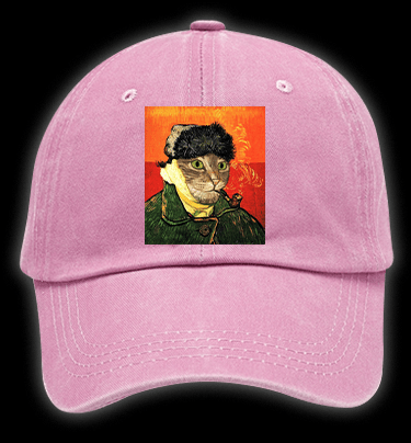 Vincent Willem van Gogh Cat Vintage Washed 100% Cotton Baseball Hat - TheDrunkShark