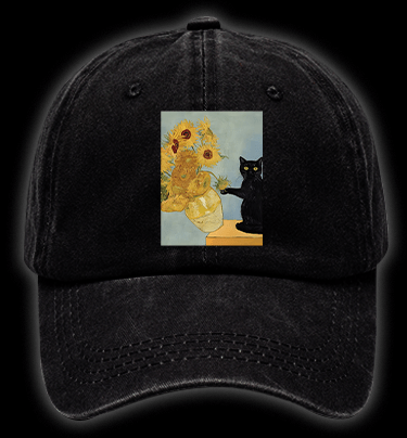 Vincent Willem van Gogh Sunflowers Vintage Washed 100% Cotton Baseball Hat - TheDrunkShark