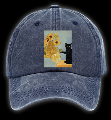 Vincent Willem van Gogh Sunflowers Vintage Washed 100% Cotton Baseball Hat - TheDrunkShark