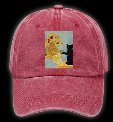 Vincent Willem van Gogh Sunflowers Vintage Washed 100% Cotton Baseball Hat - TheDrunkShark