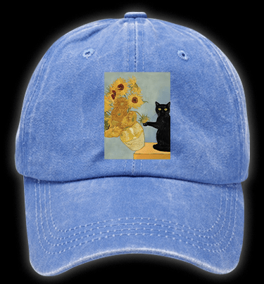 Vincent Willem van Gogh Sunflowers Vintage Washed 100% Cotton Baseball Hat - TheDrunkShark