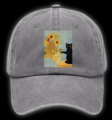 Vincent Willem van Gogh Sunflowers Vintage Washed 100% Cotton Baseball Hat - TheDrunkShark