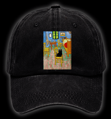 Vincent's Bedroom In Arles Vintage Washed 100% Cotton Baseball Hat - TheDrunkShark