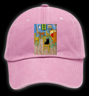 Vincent's Bedroom In Arles Vintage Washed 100% Cotton Baseball Hat - TheDrunkShark