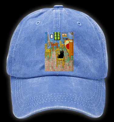 Vincent's Bedroom In Arles Vintage Washed 100% Cotton Baseball Hat - TheDrunkShark