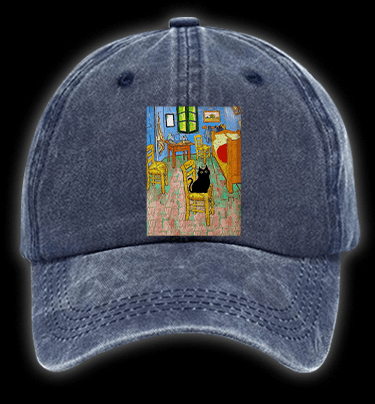 Vincent's Bedroom In Arles Vintage Washed 100% Cotton Baseball Hat - TheDrunkShark