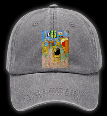 Vincent's Bedroom In Arles Vintage Washed 100% Cotton Baseball Hat - TheDrunkShark