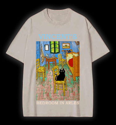 Vincent's Bedroom In Arles Vintage Washed 100% Cotton T-Shirt - TheDrunkShark