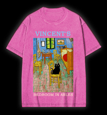 Vincent's Bedroom In Arles Vintage Washed 100% Cotton T-Shirt - TheDrunkShark
