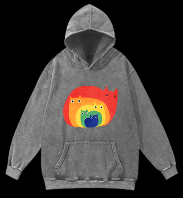 Vintage Washed 100% Cotton Hoodie - TheDrunkShark