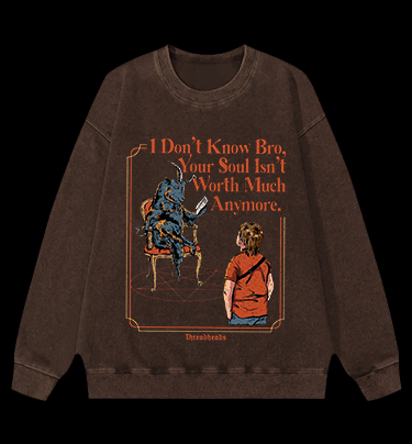 Vintage Washed 100% Cotton Sweatshirt - TheDrunkShark