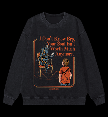 Vintage Washed 100% Cotton Sweatshirt - TheDrunkShark