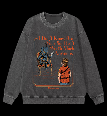 Vintage Washed 100% Cotton Sweatshirt - TheDrunkShark