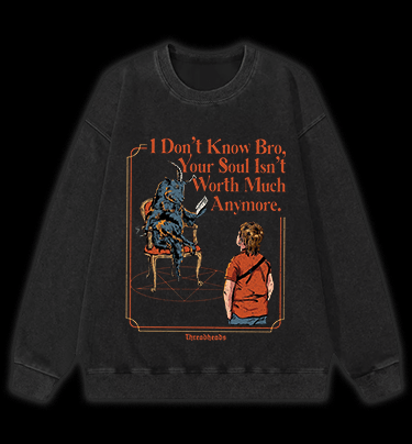 Vintage Washed 100% Cotton Sweatshirt - TheDrunkShark