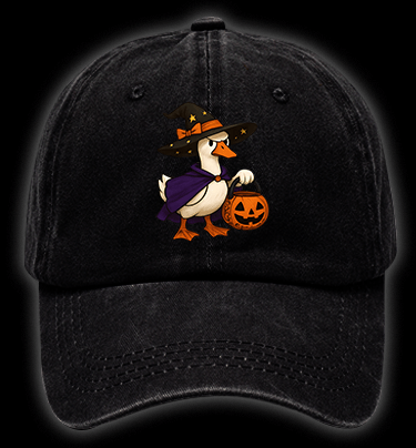 Witch Goose's Treat Vintage Washed 100% Cotton Baseball Hat - TheDrunkShark