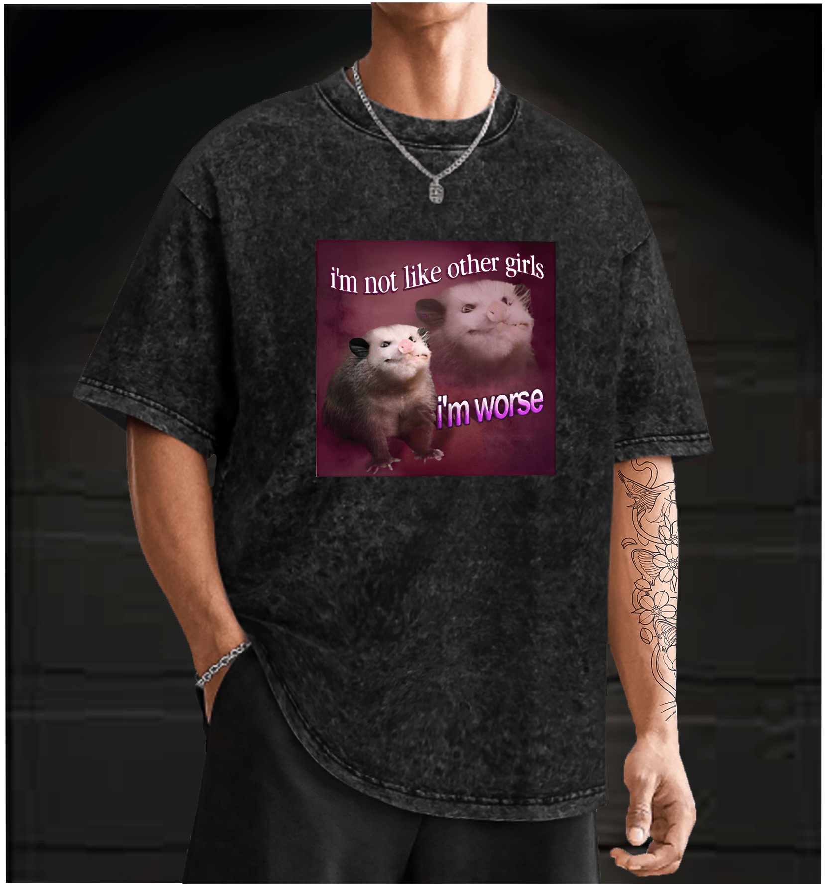 Worse Mouse Girls Vintage Washed 100% Cotton T-Shirt - TheDrunkShark