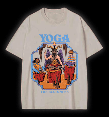 Yoga Goat Vintage Washed 100% Cotton T-Shirt - TheDrunkShark