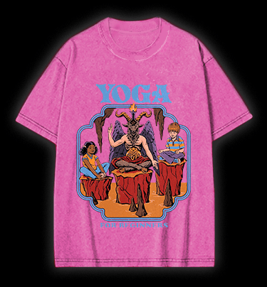 Yoga Goat Vintage Washed 100% Cotton T-Shirt - TheDrunkShark