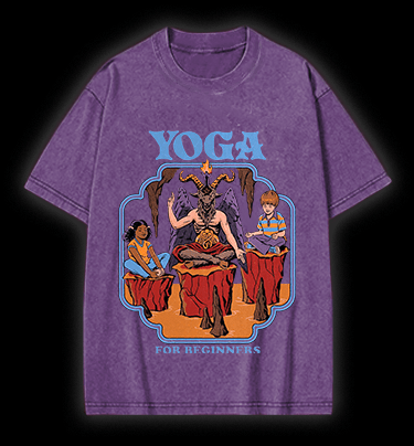 Yoga Goat Vintage Washed 100% Cotton T-Shirt - TheDrunkShark
