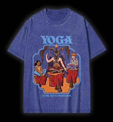 Yoga Goat Vintage Washed 100% Cotton T-Shirt - TheDrunkShark