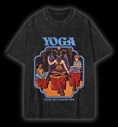 Yoga Goat Vintage Washed 100% Cotton T-Shirt - TheDrunkShark