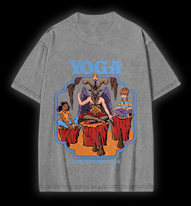 Yoga Goat Vintage Washed 100% Cotton T-Shirt - TheDrunkShark