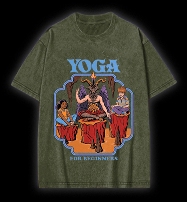 Yoga Goat Vintage Washed 100% Cotton T-Shirt - TheDrunkShark